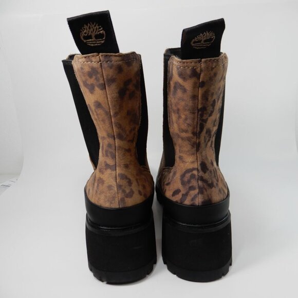 Timberland Kori Park 2.0 Chelsea Boots Size 9 Leopard Black Heel Lug Sole NEW - Picture 15 of 15